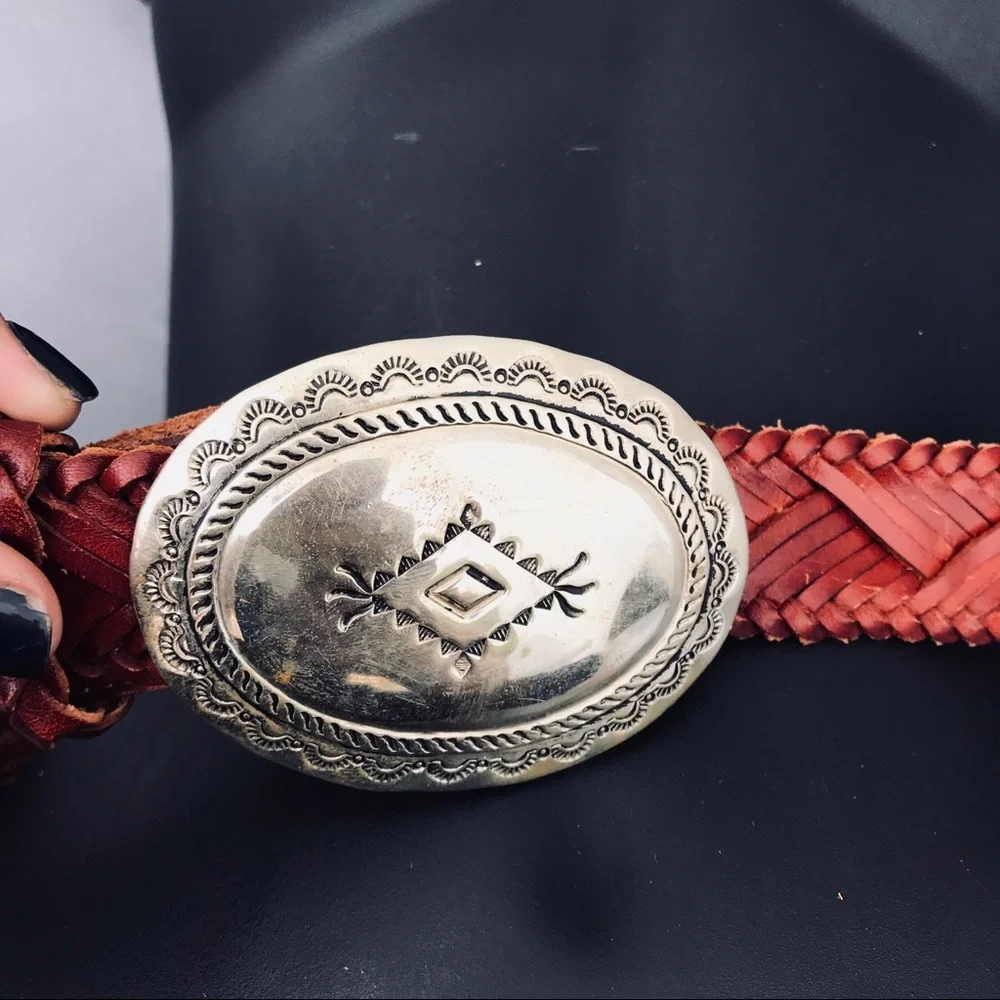 STRAIGHT OUTTA MEXICO SILVER/ LEATHER BELT